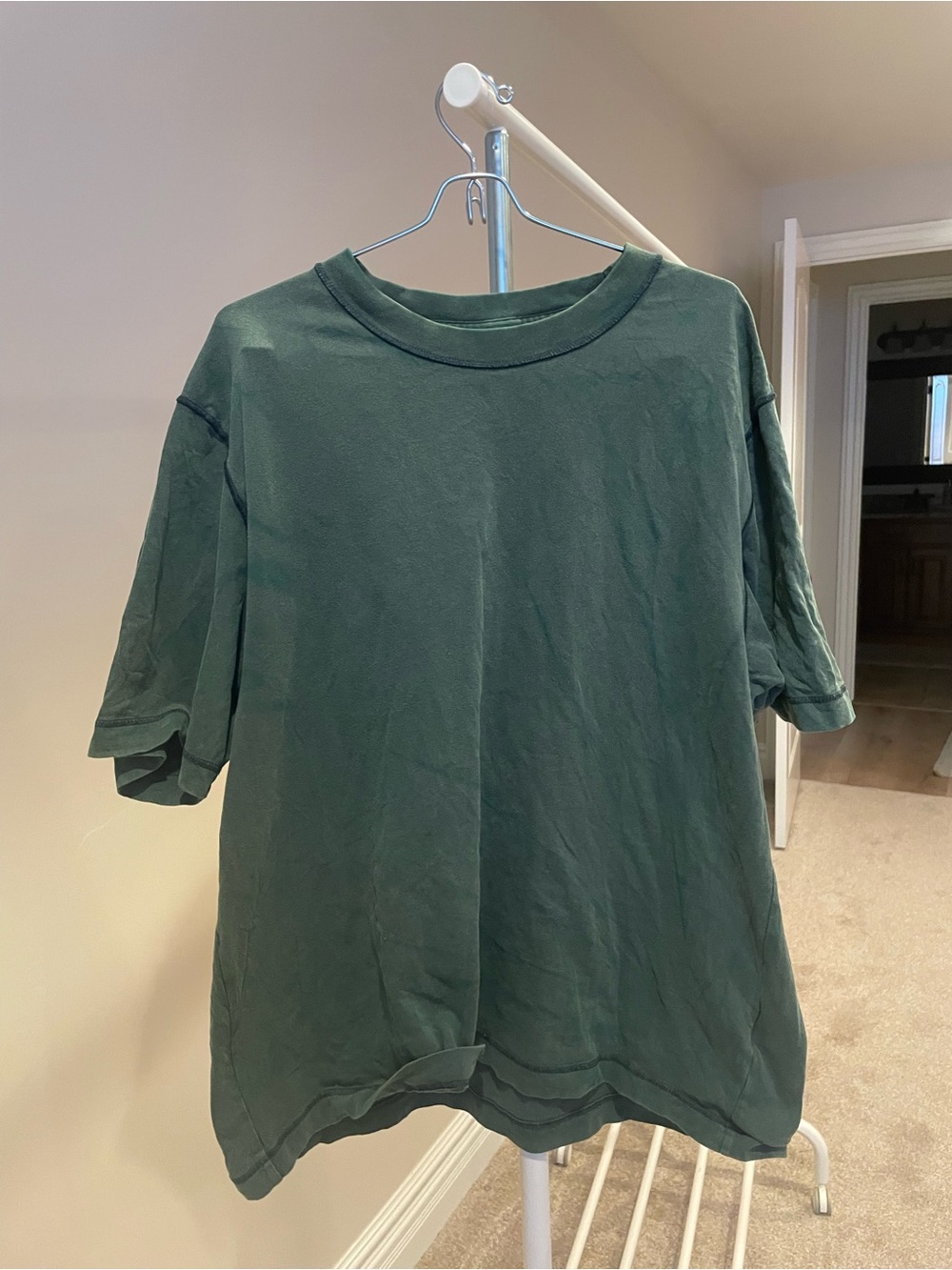 Abercrombie Dark Green Basic Crewneck T-Shirt